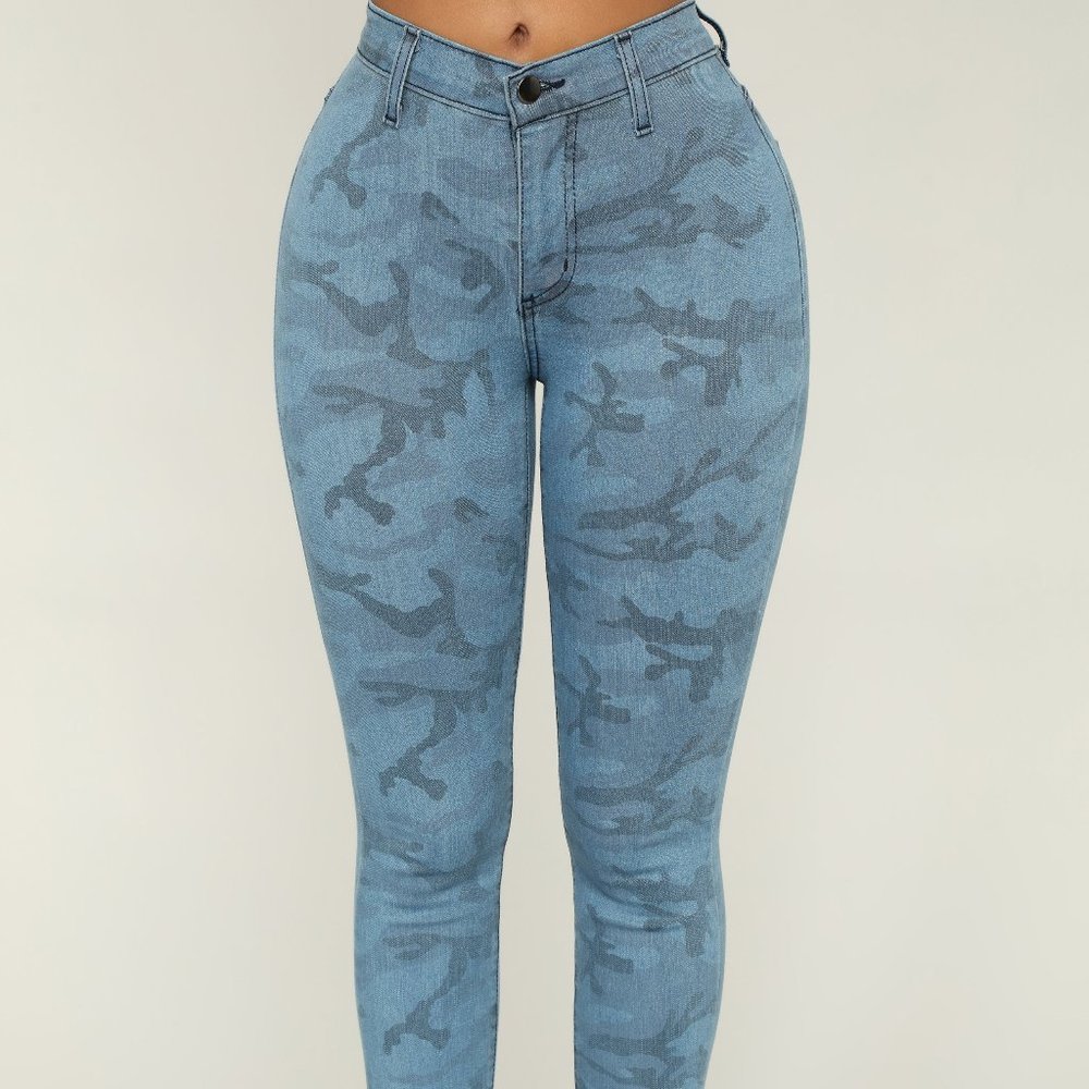 High Rise Skinny Jeans - Medium Blue - Picture 2 of 6